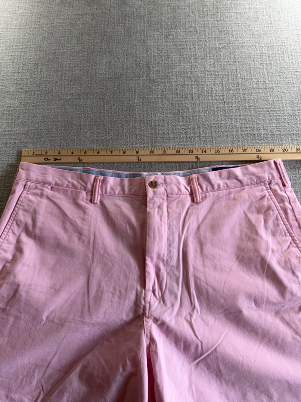 Polo Ralph Lauren Mens Classic Fit Stretch pink chino Shorts 38 - Picture 9 of 12